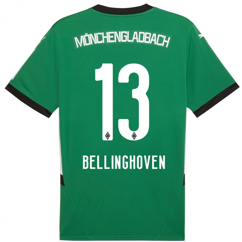 Danxen Børn Christina Bellinghoven #13 Grøn Hvid Udebane Spillertrøjer 2024/25 Trøje T-Shirt