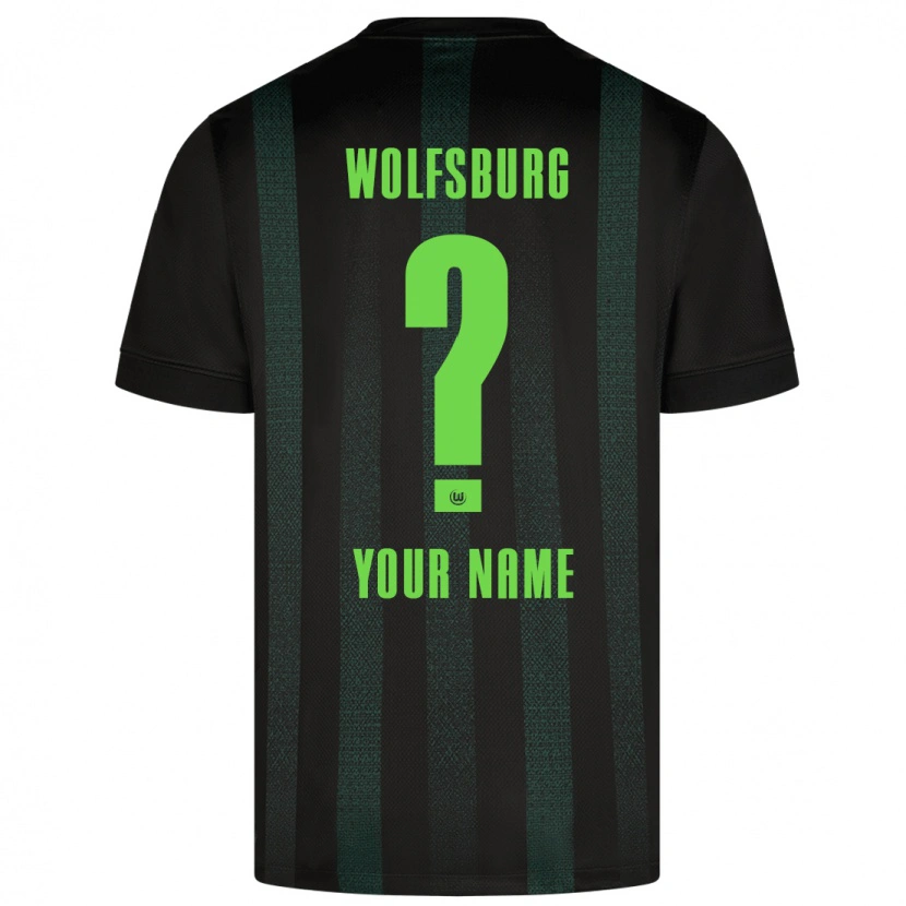 Danxen Børn Dit Navn #0 Mørkegrøn Udebane Spillertrøjer 2024/25 Trøje T-Shirt