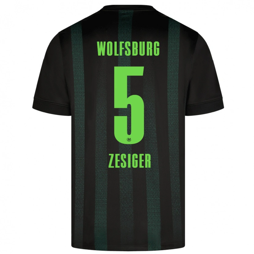 Danxen Børn Cédric Zesiger #5 Mørkegrøn Udebane Spillertrøjer 2024/25 Trøje T-Shirt