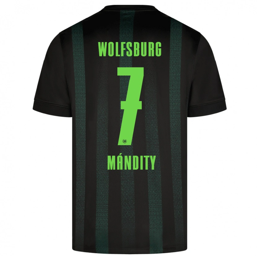 Danxen Børn Márkó Mándity #7 Mørkegrøn Udebane Spillertrøjer 2024/25 Trøje T-Shirt