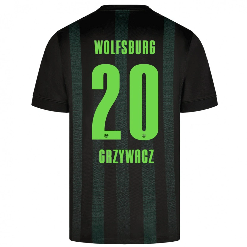 Danxen Børn Eryk Grzywacz #20 Mørkegrøn Udebane Spillertrøjer 2024/25 Trøje T-Shirt