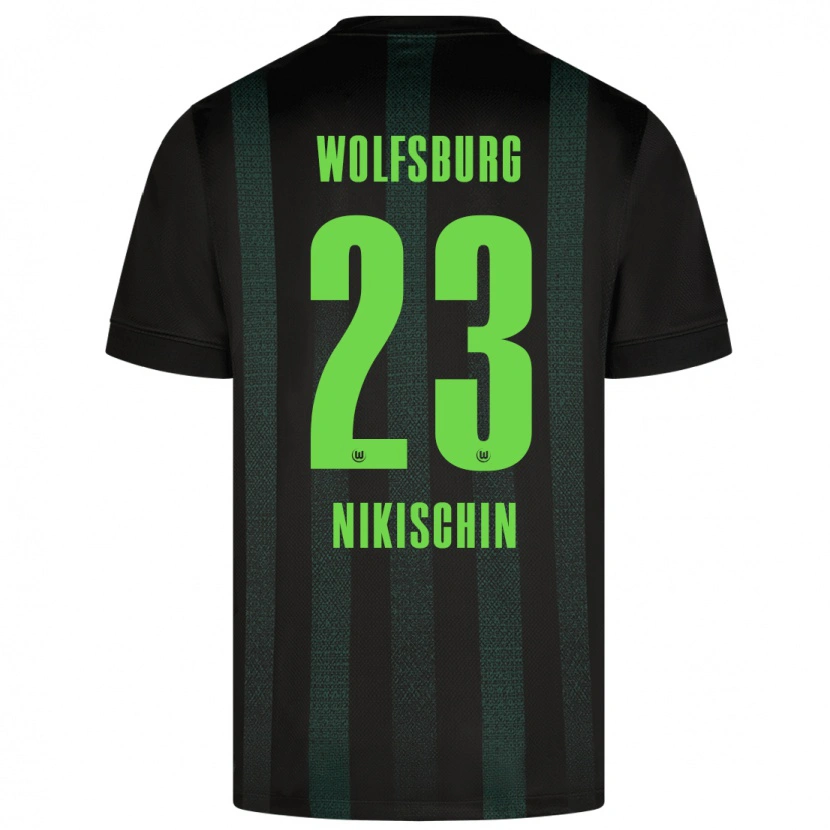 Danxen Børn Adrian Nikischin #23 Mørkegrøn Udebane Spillertrøjer 2024/25 Trøje T-Shirt