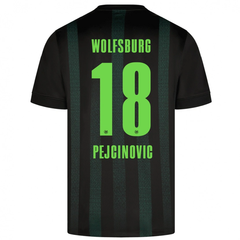 Danxen Børn Dzenan Pejcinovic #18 Mørkegrøn Udebane Spillertrøjer 2024/25 Trøje T-Shirt