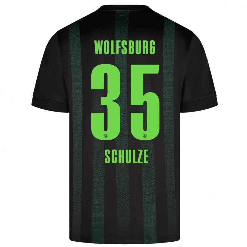 Danxen Børn Philipp Schulze #35 Mørkegrøn Udebane Spillertrøjer 2024/25 Trøje T-Shirt