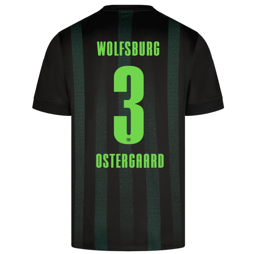 Danxen Børn Christian Östergaard #3 Mørkegrøn Udebane Spillertrøjer 2024/25 Trøje T-Shirt