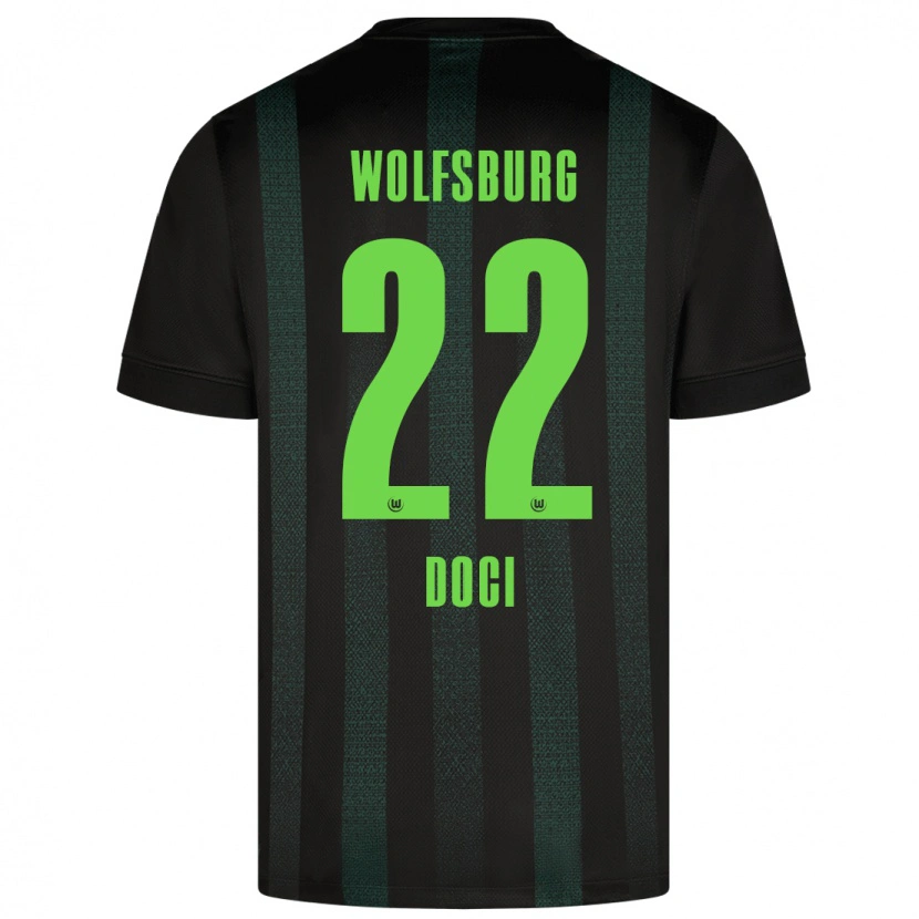 Danxen Børn Adrian Doci #22 Mørkegrøn Udebane Spillertrøjer 2024/25 Trøje T-Shirt