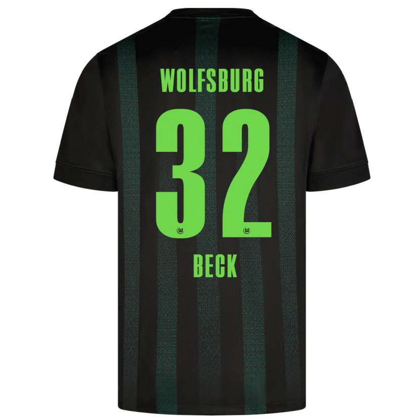 Danxen Børn Kiara Beck #32 Mørkegrøn Udebane Spillertrøjer 2024/25 Trøje T-Shirt