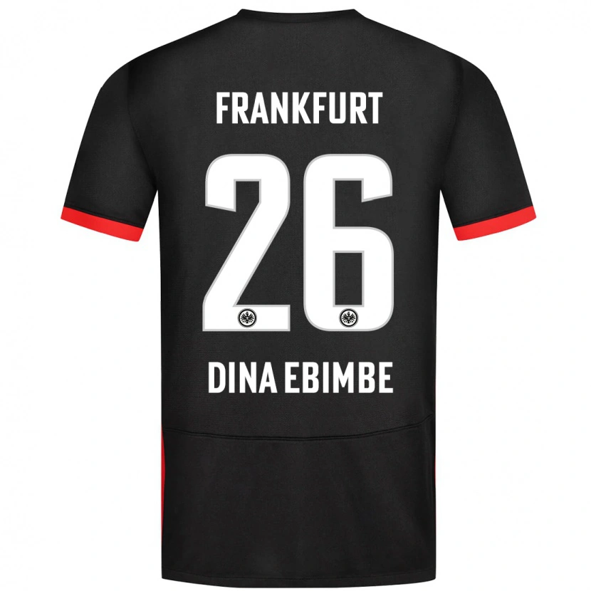 Danxen Børn Junior Dina Ebimbe #26 Sort Udebane Spillertrøjer 2024/25 Trøje T-Shirt