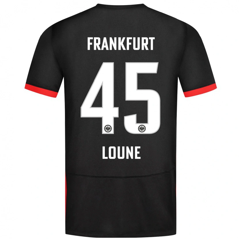 Danxen Børn Mehdi Loune #45 Sort Udebane Spillertrøjer 2024/25 Trøje T-Shirt