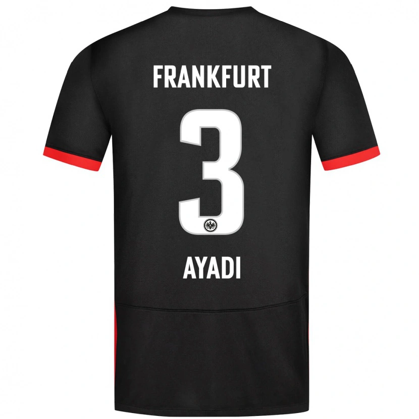 Danxen Børn Akram Ayadi #3 Sort Udebane Spillertrøjer 2024/25 Trøje T-Shirt
