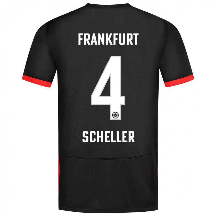 Danxen Børn Niklas Scheller #4 Sort Udebane Spillertrøjer 2024/25 Trøje T-Shirt