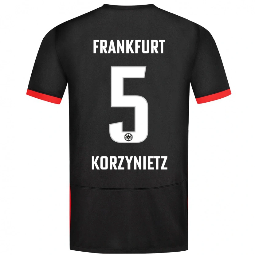 Danxen Børn Jaden Korzynietz #5 Sort Udebane Spillertrøjer 2024/25 Trøje T-Shirt