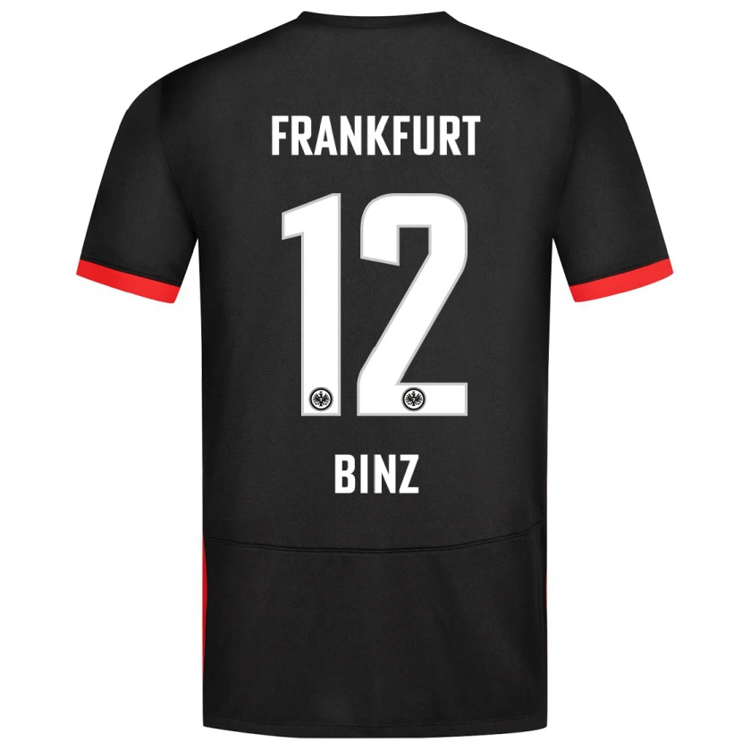 Danxen Børn Sam Binz #12 Sort Udebane Spillertrøjer 2024/25 Trøje T-Shirt