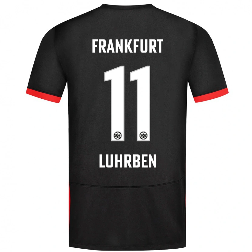 Danxen Børn Nina Lührßen #11 Sort Udebane Spillertrøjer 2024/25 Trøje T-Shirt