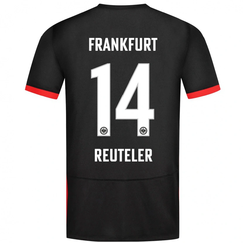 Danxen Børn Géraldine Reuteler #14 Sort Udebane Spillertrøjer 2024/25 Trøje T-Shirt