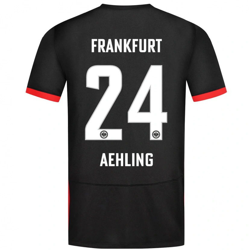 Danxen Børn Anna Aehling #24 Sort Udebane Spillertrøjer 2024/25 Trøje T-Shirt