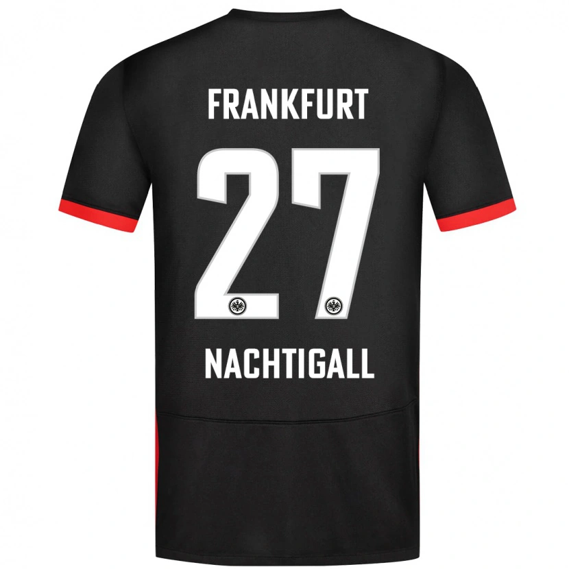 Danxen Børn Sophie Nachtigall #27 Sort Udebane Spillertrøjer 2024/25 Trøje T-Shirt