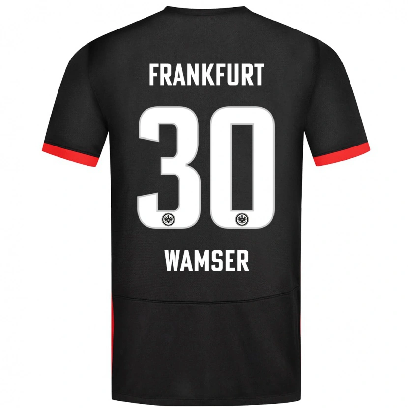 Danxen Børn Carlotta Wamser #30 Sort Udebane Spillertrøjer 2024/25 Trøje T-Shirt