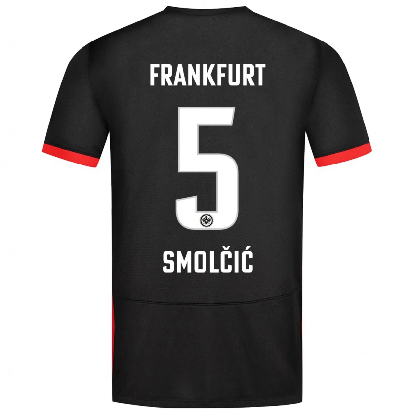 Danxen Børn Hrvoje Smolcic #5 Sort Udebane Spillertrøjer 2024/25 Trøje T-Shirt