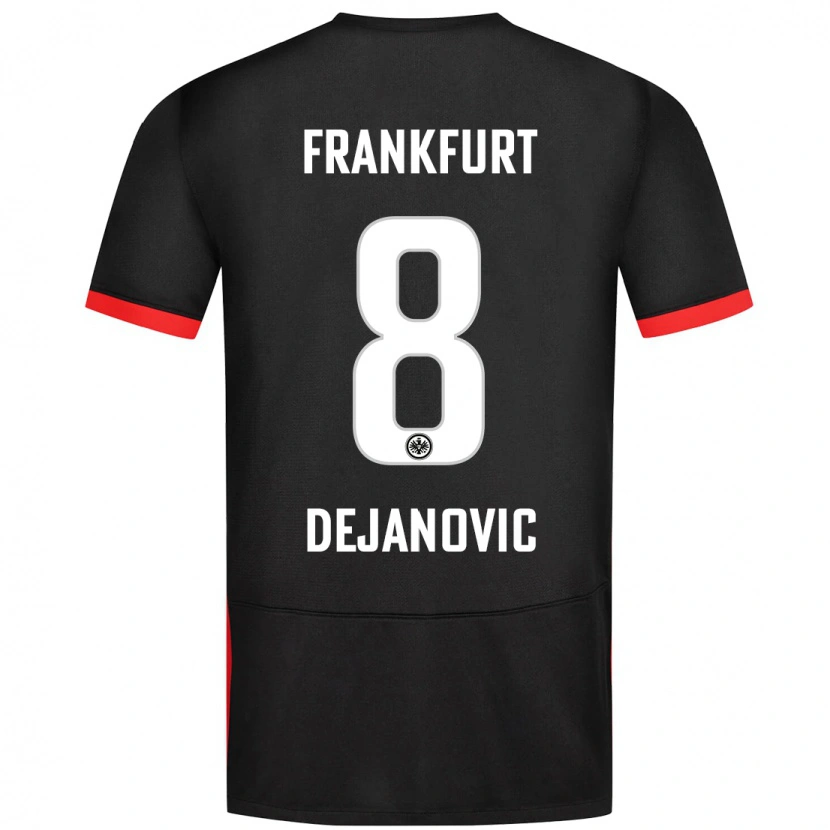 Danxen Børn Daniel Dejanovic #8 Sort Udebane Spillertrøjer 2024/25 Trøje T-Shirt