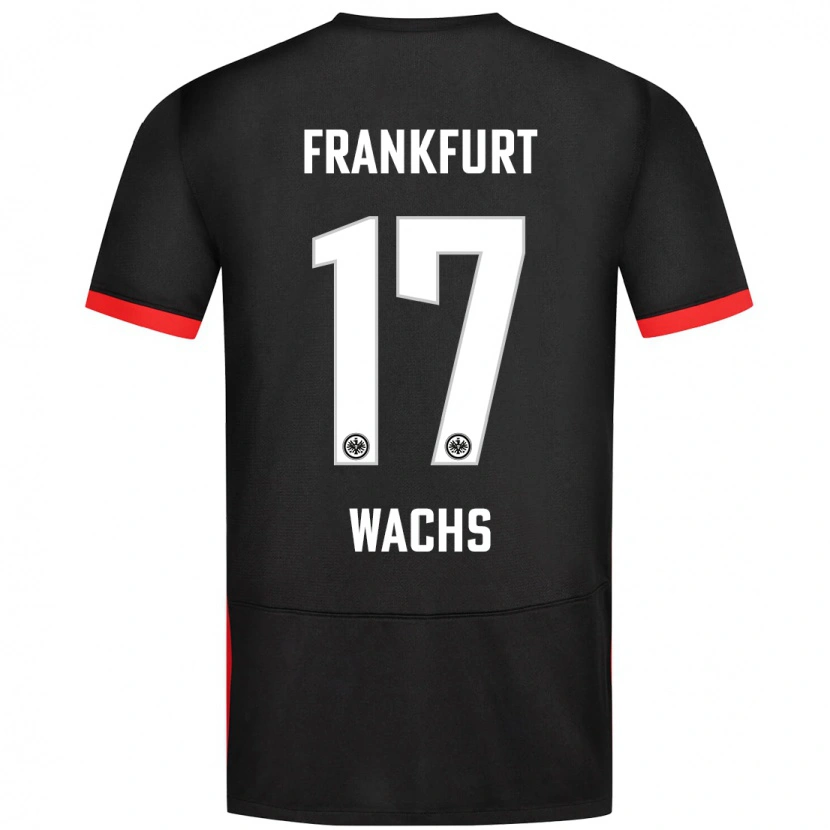 Danxen Børn Marc Wachs #17 Sort Udebane Spillertrøjer 2024/25 Trøje T-Shirt