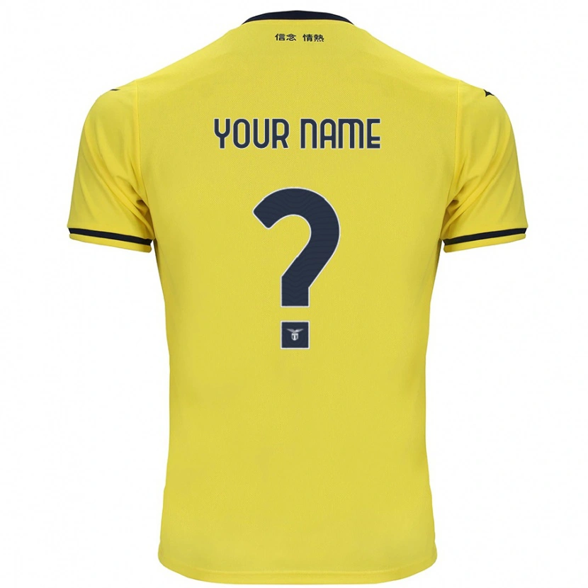 Danxen Børn Dit Navn #0 Gul Udebane Spillertrøjer 2024/25 Trøje T-Shirt