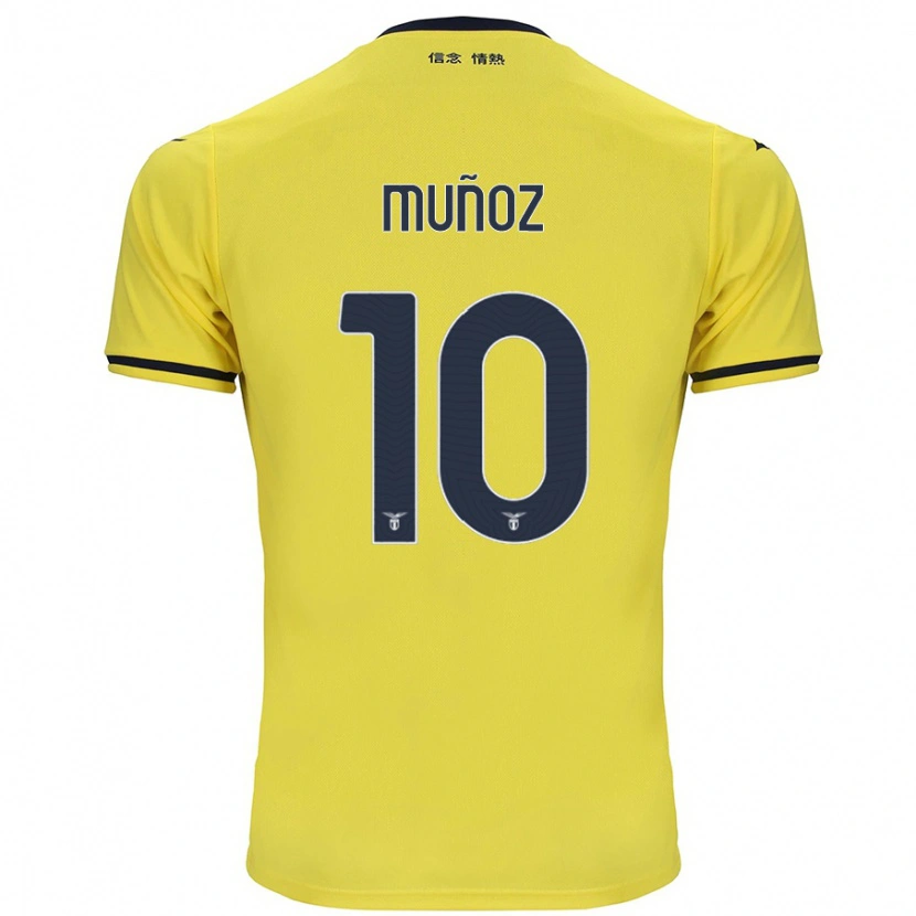 Danxen Børn Cristo Muñoz #10 Gul Udebane Spillertrøjer 2024/25 Trøje T-Shirt