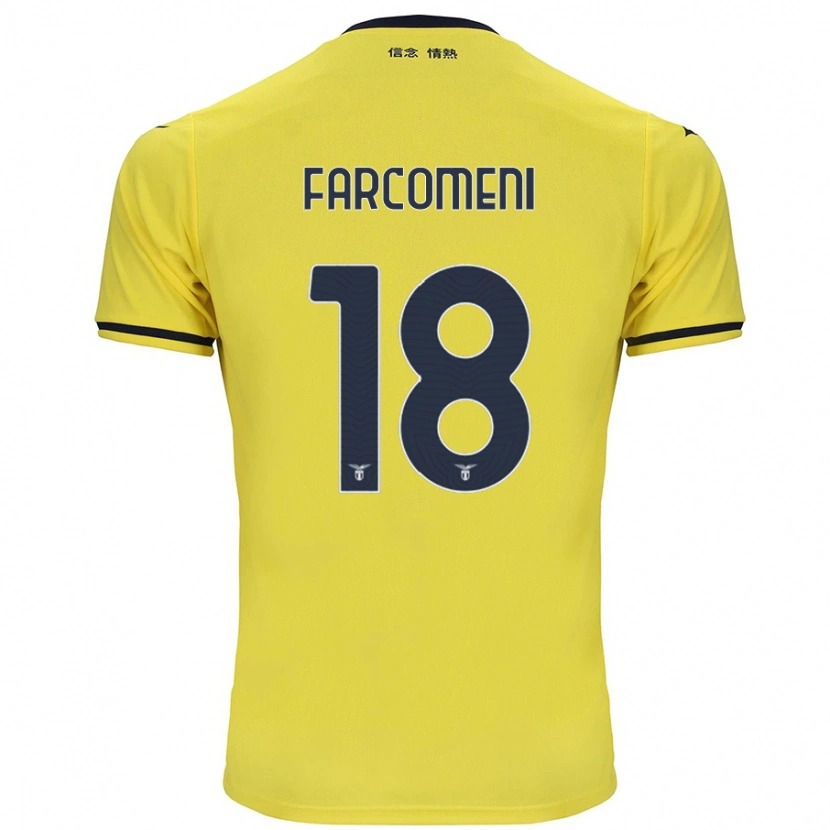 Danxen Børn Valerio Farcomeni #18 Gul Udebane Spillertrøjer 2024/25 Trøje T-Shirt