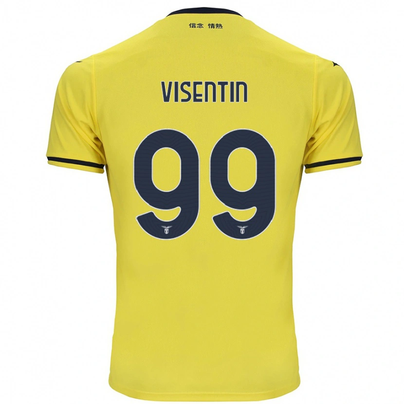 Danxen Børn Noemi Visentin #99 Gul Udebane Spillertrøjer 2024/25 Trøje T-Shirt