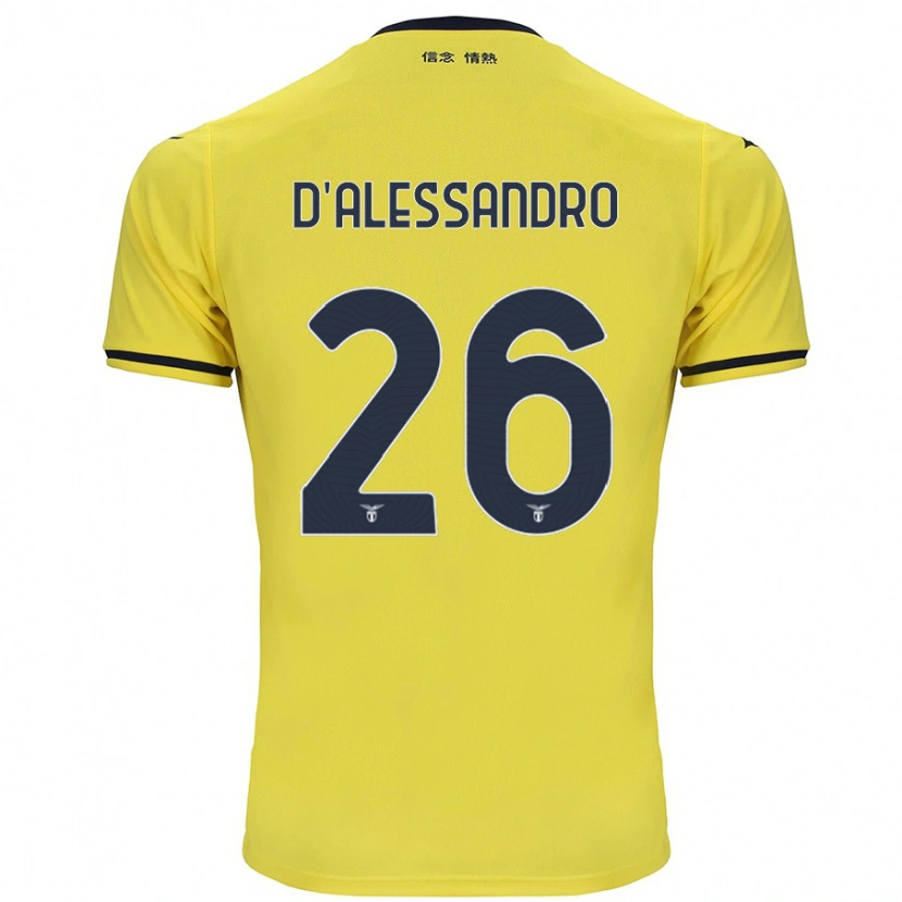 Danxen Børn Mattya D'alessandro #26 Gul Udebane Spillertrøjer 2024/25 Trøje T-Shirt