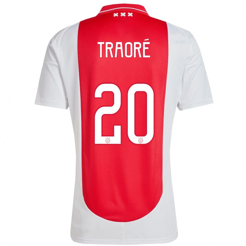 Danxen Mænd Bertrand Traoré #20 Rød Hvid Hjemmebane Spillertrøjer 2024/25 Trøje T-Shirt