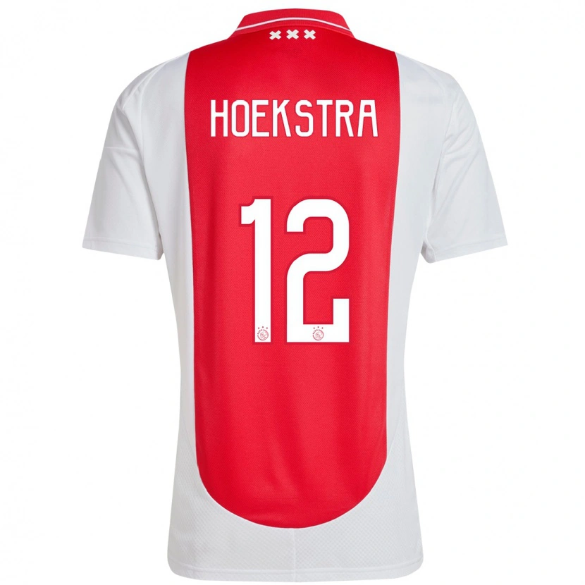 Danxen Mænd Isabelle Hoekstra #12 Rød Hvid Hjemmebane Spillertrøjer 2024/25 Trøje T-Shirt