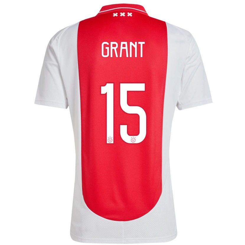 Danxen Mænd Chasity Grant #15 Rød Hvid Hjemmebane Spillertrøjer 2024/25 Trøje T-Shirt