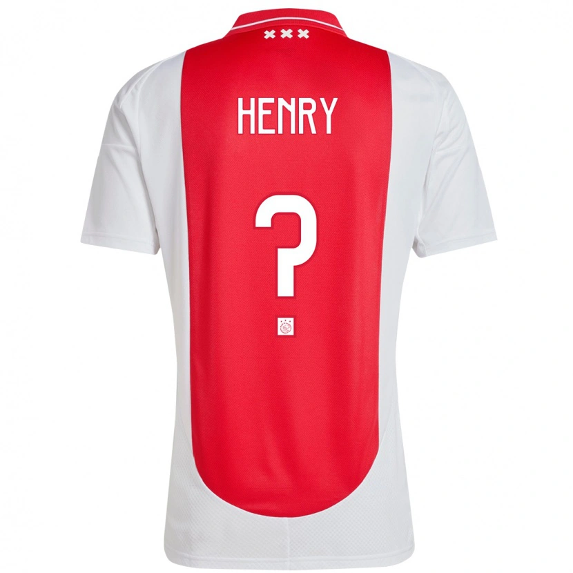 Danxen Mænd Alvaro Henry #0 Rød Hvid Hjemmebane Spillertrøjer 2024/25 Trøje T-Shirt