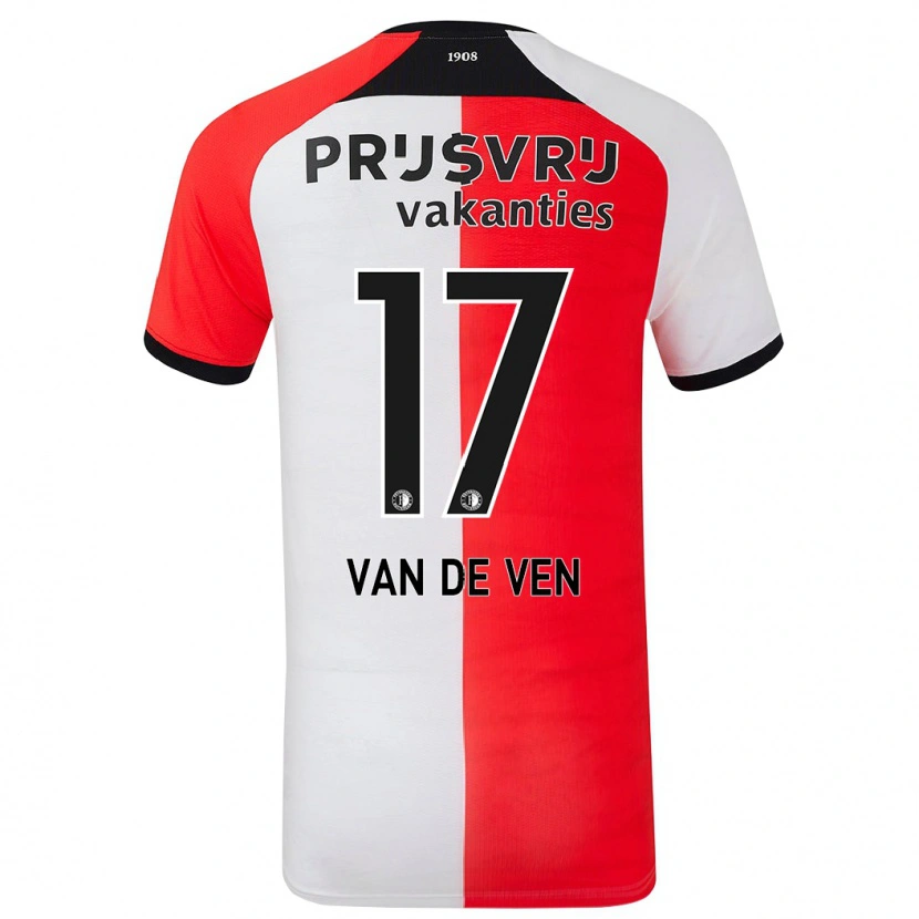 Danxen Mænd Zoi Van De Ven #17 Rød Hvid Hjemmebane Spillertrøjer 2024/25 Trøje T-Shirt