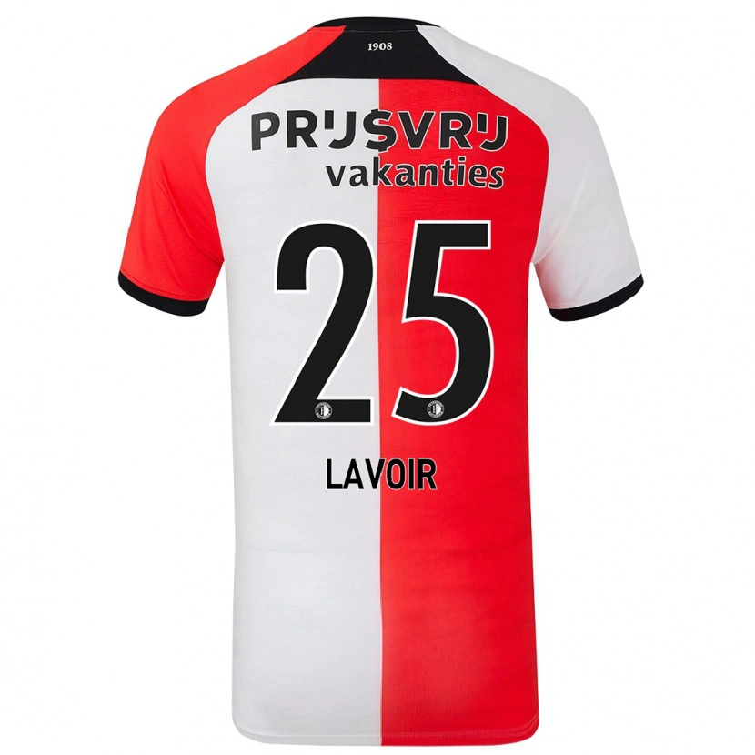 Danxen Mænd Romee Van De Lavoir #25 Rød Hvid Hjemmebane Spillertrøjer 2024/25 Trøje T-Shirt