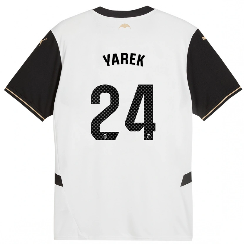 Danxen Mænd Yarek Gasiorowski #24 Hvid Sort Hjemmebane Spillertrøjer 2024/25 Trøje T-Shirt