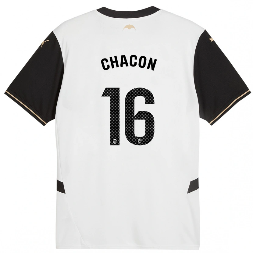 Danxen Mænd Ivonne Chacón #16 Hvid Sort Hjemmebane Spillertrøjer 2024/25 Trøje T-Shirt