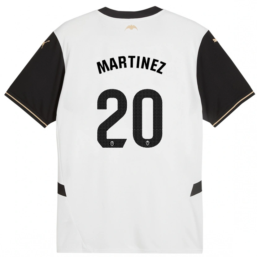 Danxen Mænd Asun Martínez #20 Hvid Sort Hjemmebane Spillertrøjer 2024/25 Trøje T-Shirt