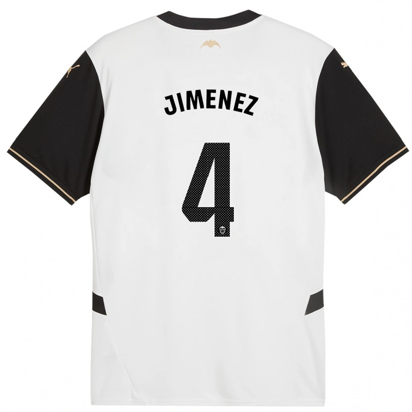 Danxen Mænd Maria Jimenez #4 Hvid Sort Hjemmebane Spillertrøjer 2024/25 Trøje T-Shirt