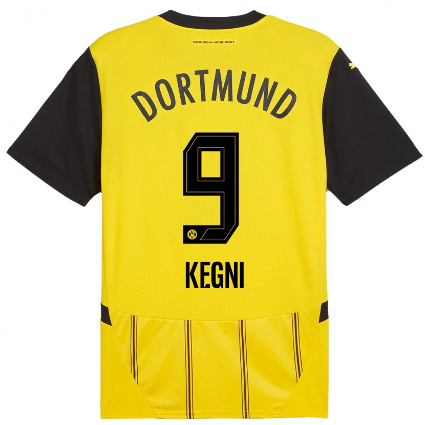 Danxen Mænd Pharell Kegni #9 Gul Sort Hjemmebane Spillertrøjer 2024/25 Trøje T-Shirt