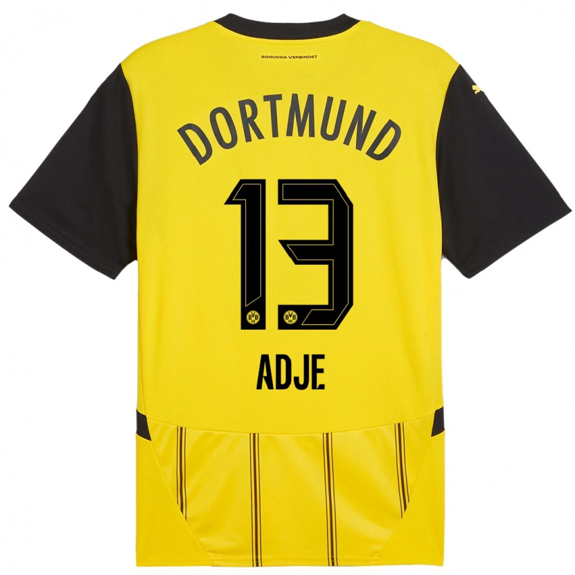 Danxen Mænd Miguel Adje #13 Gul Sort Hjemmebane Spillertrøjer 2024/25 Trøje T-Shirt