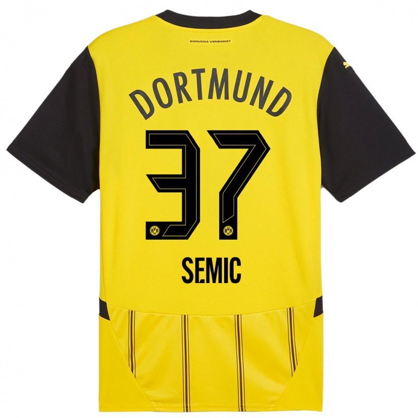 Danxen Mænd Lion Semic #37 Gul Sort Hjemmebane Spillertrøjer 2024/25 Trøje T-Shirt