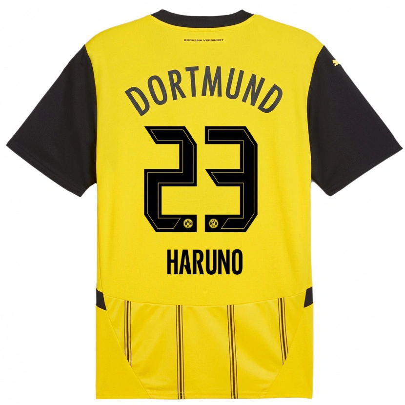 Danxen Mænd Sasaki Haruno #23 Gul Sort Hjemmebane Spillertrøjer 2024/25 Trøje T-Shirt
