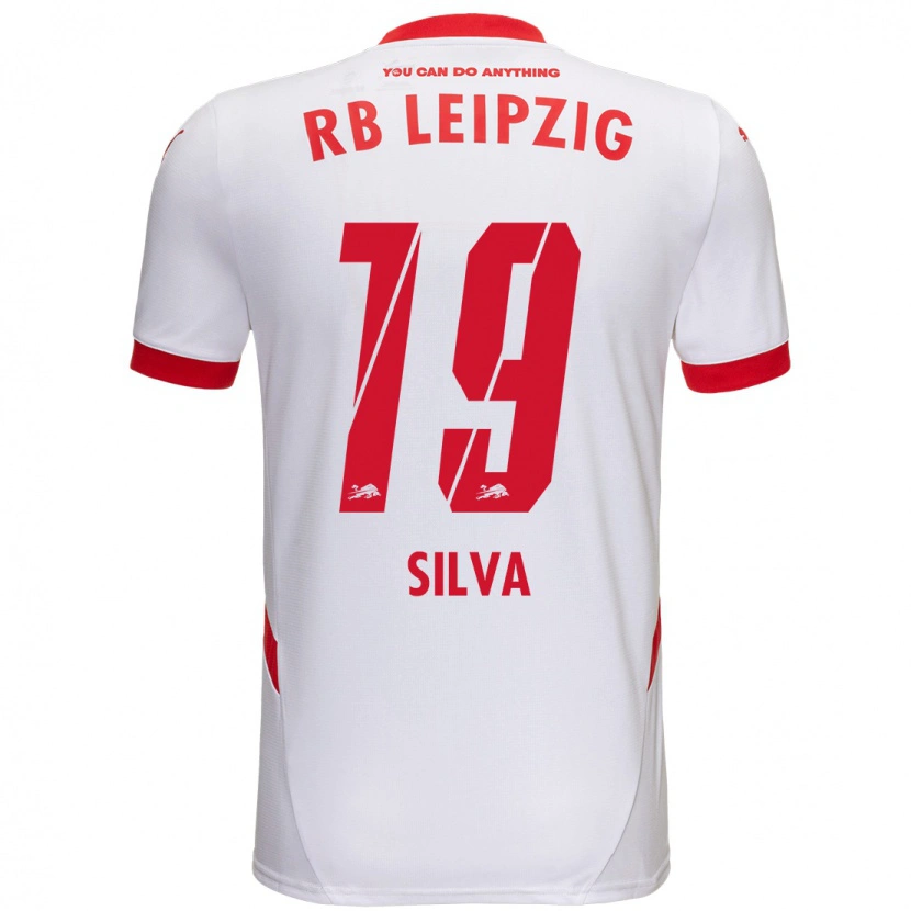 Danxen Mænd André Silva #19 Hvid Rød Hjemmebane Spillertrøjer 2024/25 Trøje T-Shirt