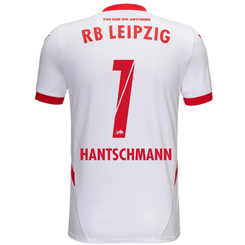 Danxen Mænd Franz Hantschmann #1 Hvid Rød Hjemmebane Spillertrøjer 2024/25 Trøje T-Shirt