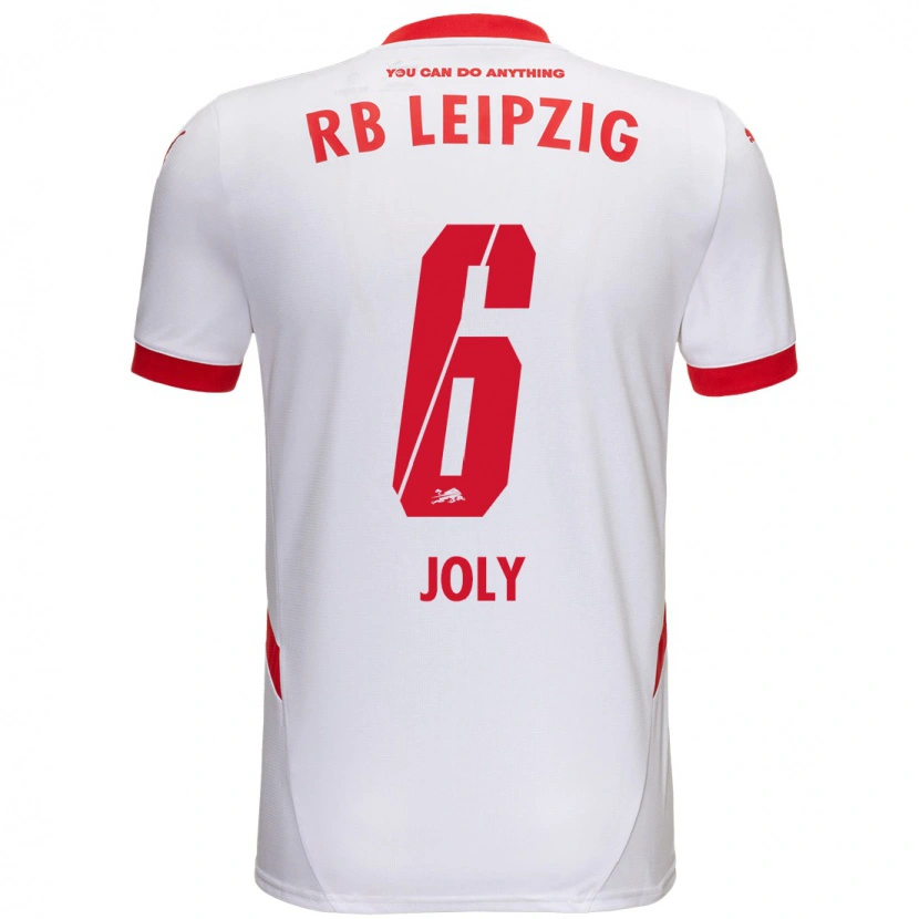 Danxen Mænd Lou-Ann Joly #6 Hvid Rød Hjemmebane Spillertrøjer 2024/25 Trøje T-Shirt