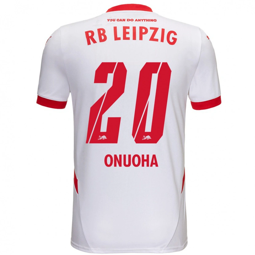 Danxen Mænd Chilohem Onuoha #20 Hvid Rød Hjemmebane Spillertrøjer 2024/25 Trøje T-Shirt