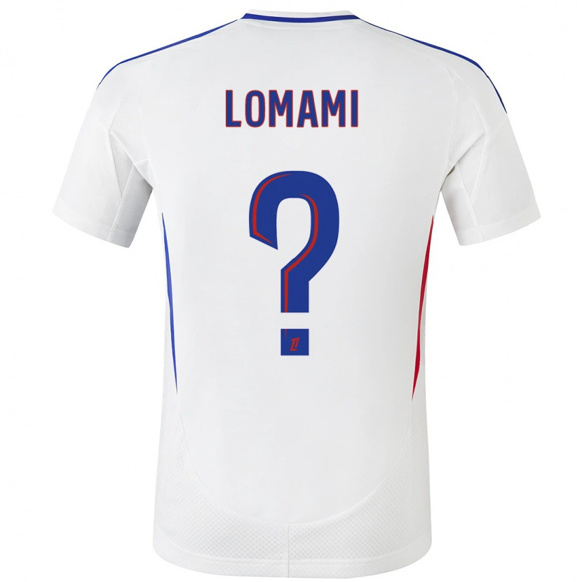 Danxen Mænd Irvyn Lomami #0 Hvid Blå Hjemmebane Spillertrøjer 2024/25 Trøje T-Shirt