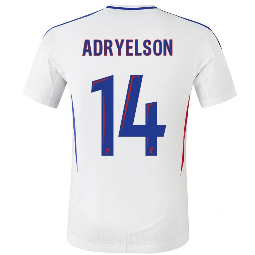 Danxen Mænd Adryelson #14 Hvid Blå Hjemmebane Spillertrøjer 2024/25 Trøje T-Shirt